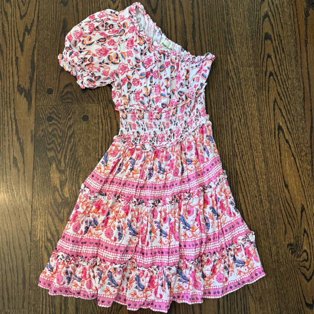 Off-Shoulder Pink Floral Dress